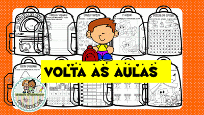 Atividades de alfabetizacao volta às aulas Dani Educar