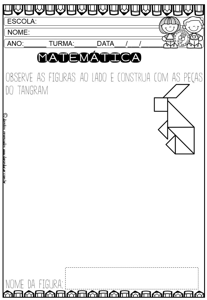 Atividades de matemática Tangram Dani Educar