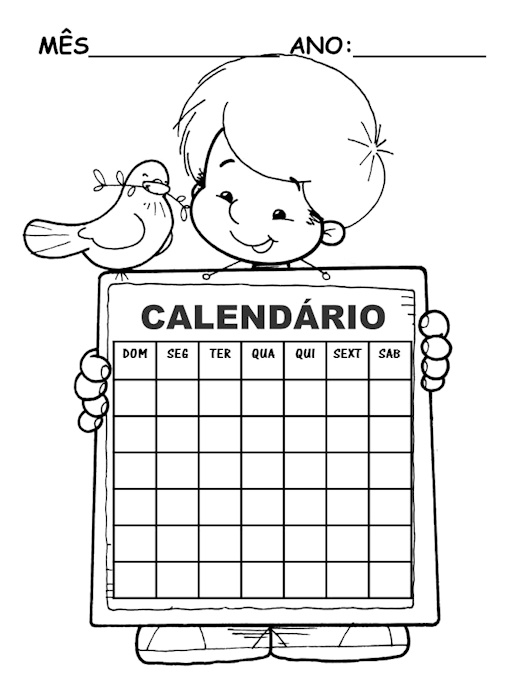 Calendários para imprimir