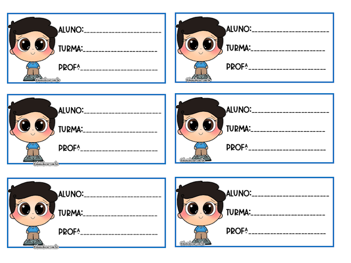 Etiquetas escolares para imprimir
