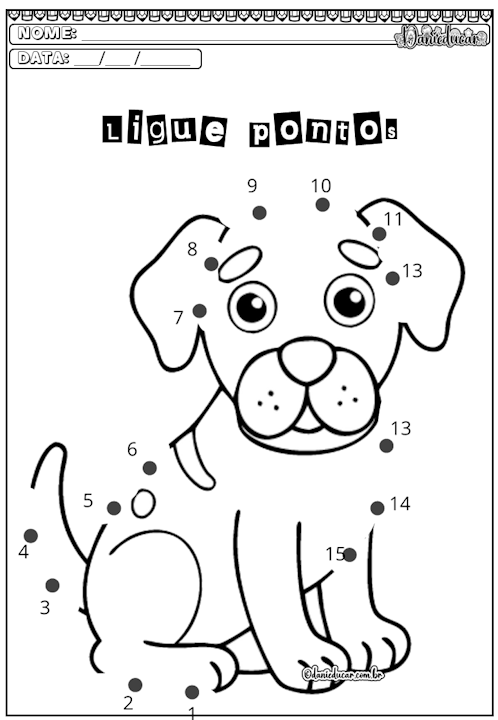 Atividades de ligar pontos para imprimir
