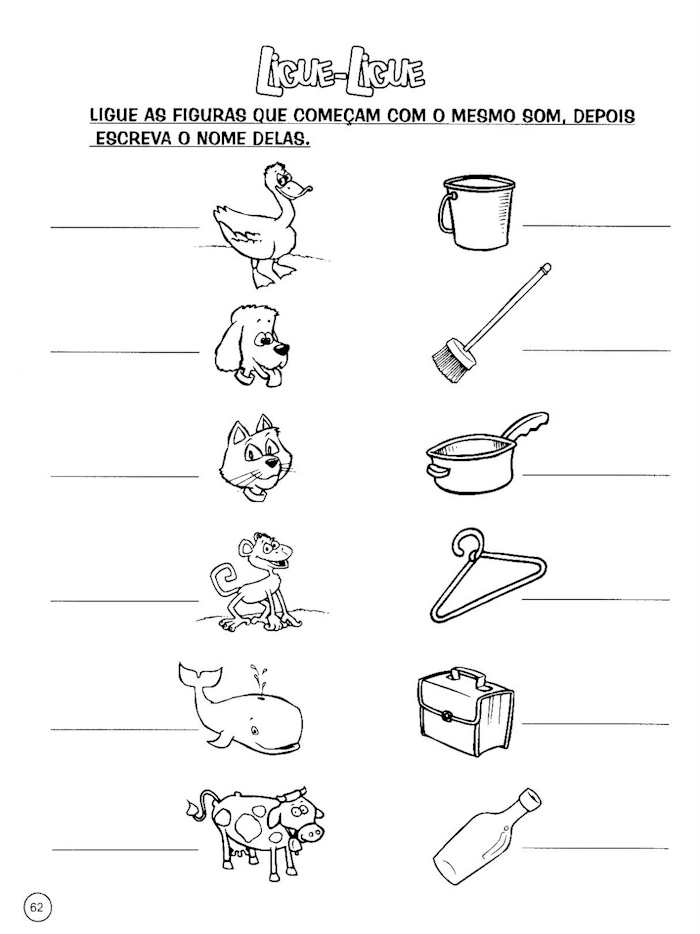 Atividades de alfabetização rimas