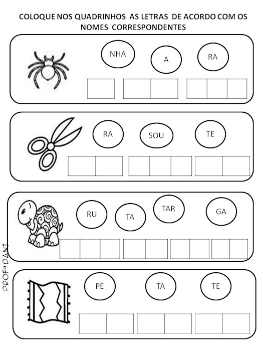 Atividades para nível silábico