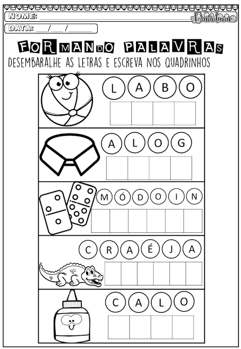 Atividades silábico com valor sonoro