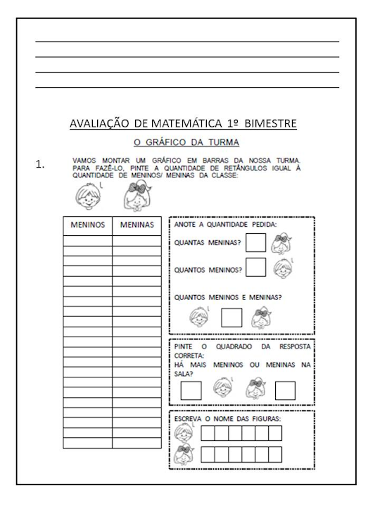 Avaliação de matemática 2º ano