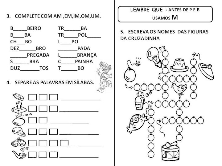 Atividades de ortogafia