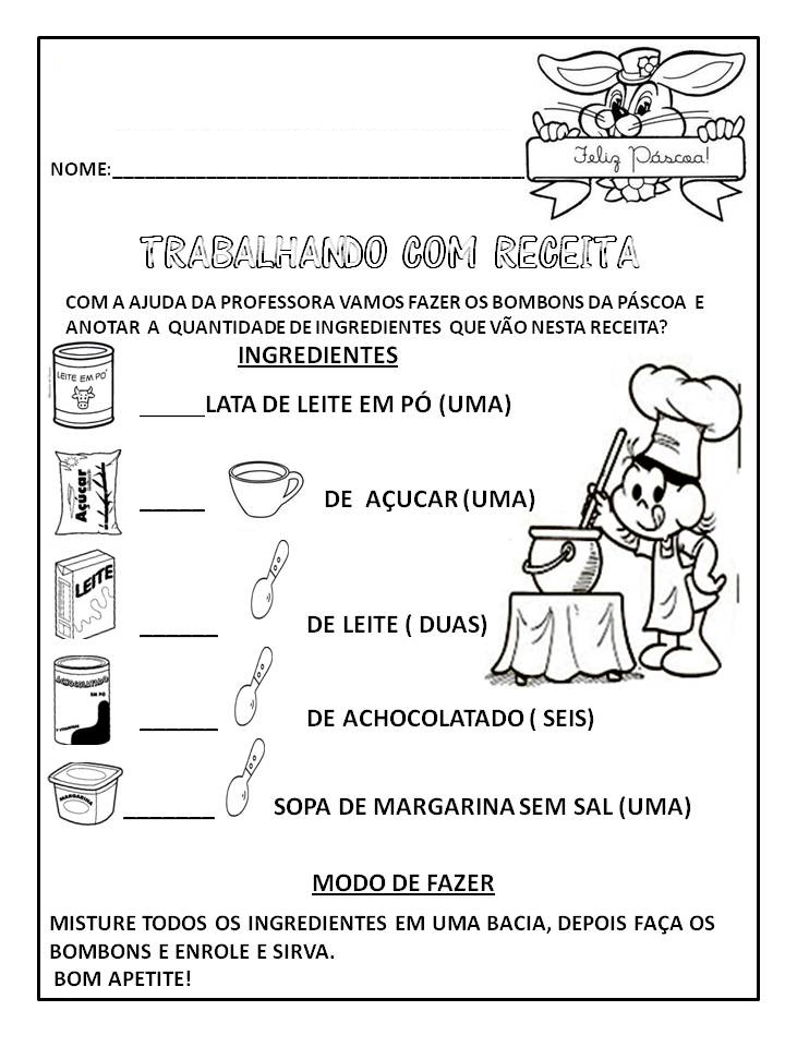 Gênero Textual Receita Páscoa