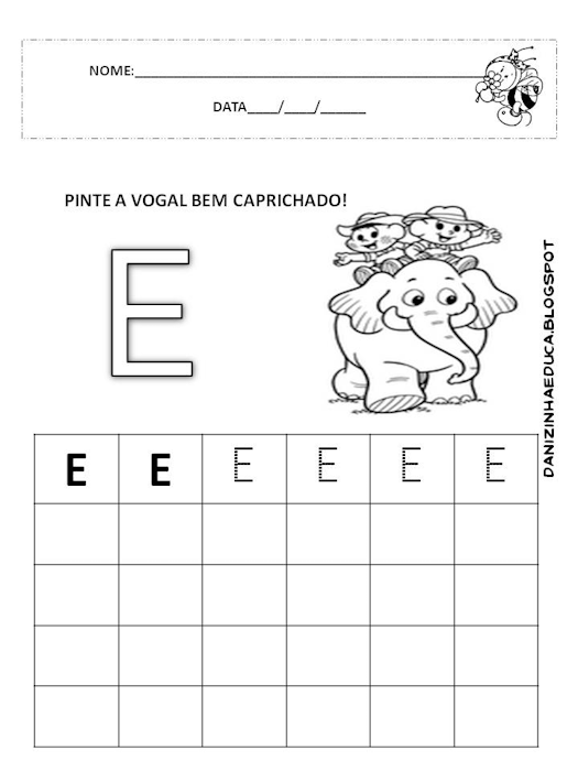 ATIVIDADES COM VOGAIS PONTILHADAS