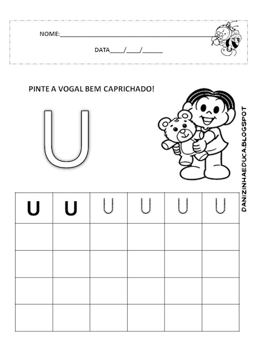 ATIVIDADES COM VOGAIS PONTILHADAS