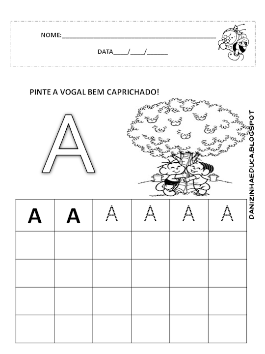 ATIVIDADES COM VOGAIS PONTILHADAS