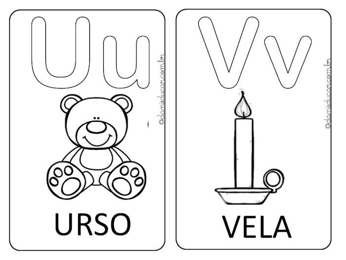 ALFABETO ILUSTRADO PARA COLORIR