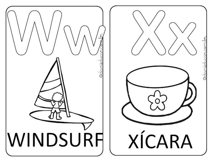 ALFABETO ILUSTRADO PARA COLORIR