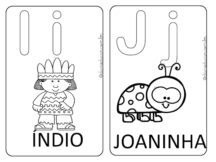 ALFABETO ILUSTRADO PARA COLORIR