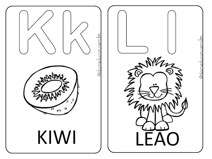 ALFABETO ILUSTRADO PARA COLORIR