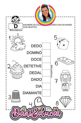 Atividades enumere as palavras
