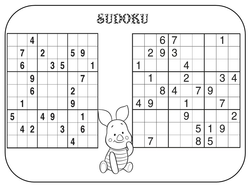 Sudoku simples para imprimir - Dani Educar