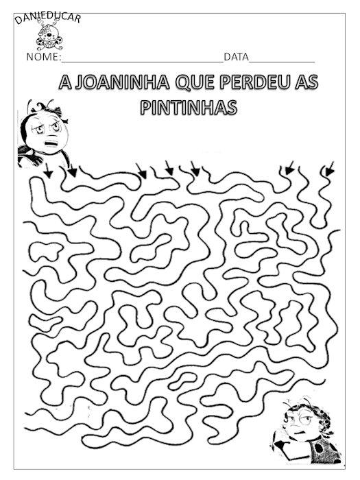 ATIVIDADES A JOANINHA QUE PERDEU SUAS PINTINHAS