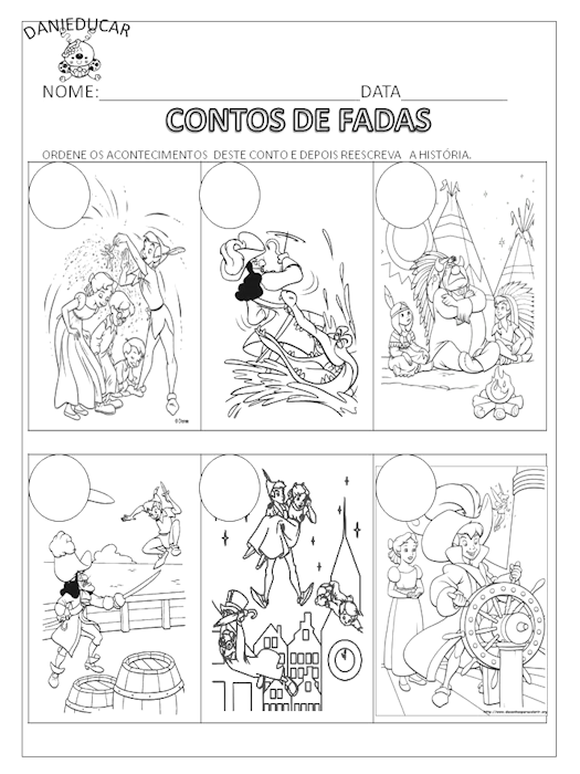 ATIVIDADES DE ALFABETIZAÇÃO DO PETER PAN