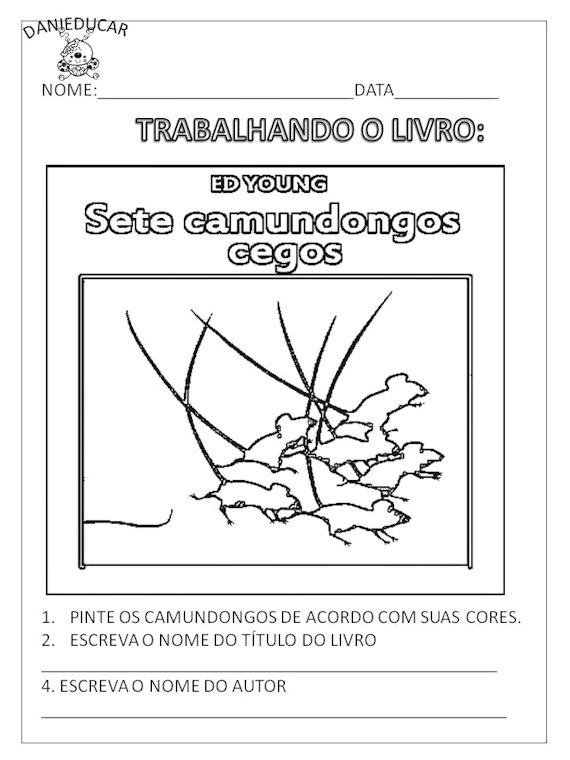 ATIVIDADES DO LIVRO OS SETE CAMUNDONGOS CEGOS