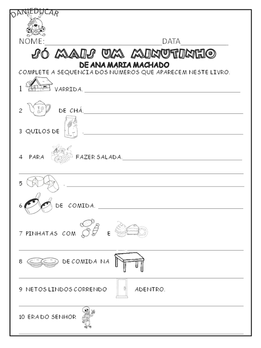 Atividades do livro Só um minuto