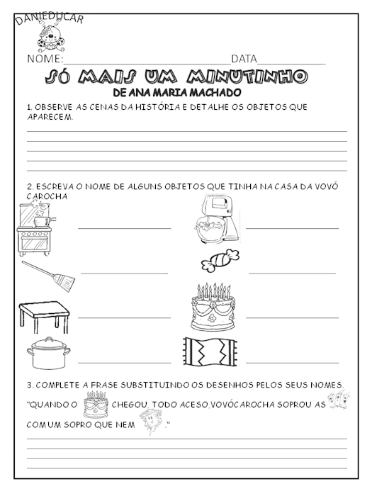 Atividades do livro Só um minuto