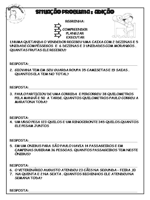 SITUAÇÃO PROBLEMA 3º ANO