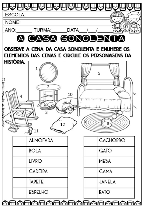 Atividades com livro de literatura infantil