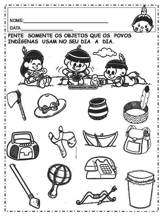 Atividades dia dos povos indigenas 1º ano