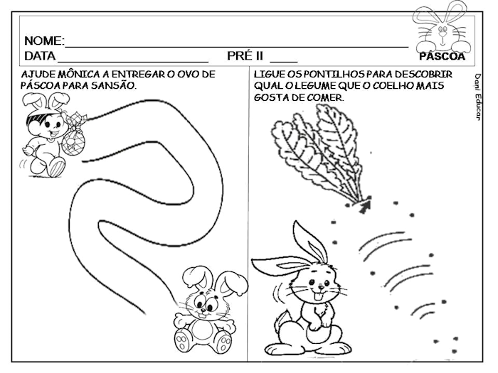 Atividades para educação infantil  Páscoa
