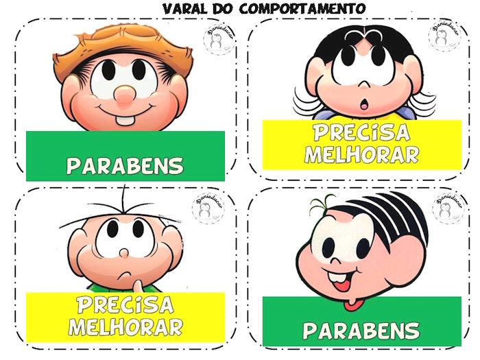Varal do comportamento Turma da Monica