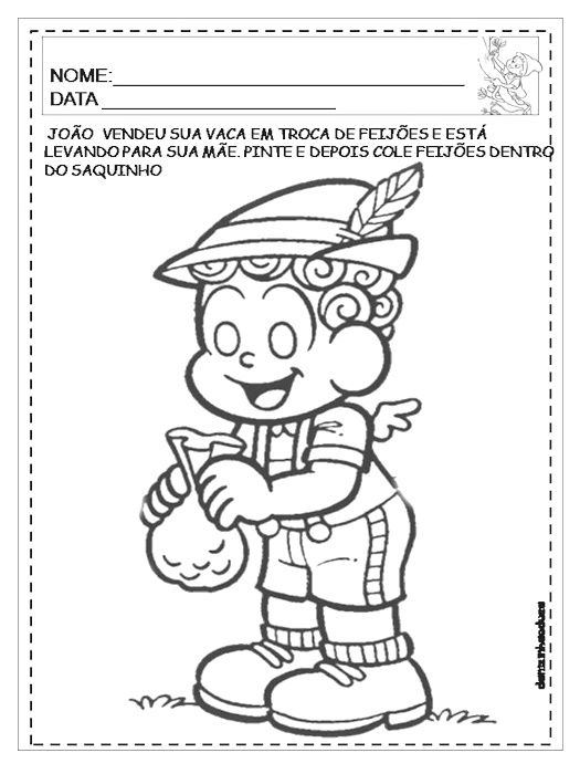 Atividades João e o pé de feijão 1º ano