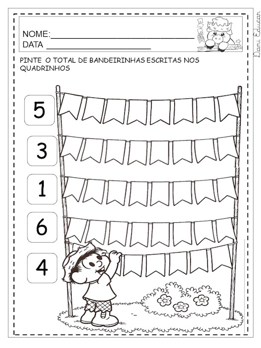 Atividades festa junina 1 ano