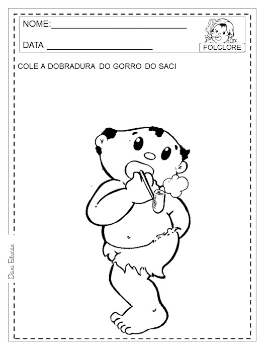 Atividades de alfabetização Saci pererê