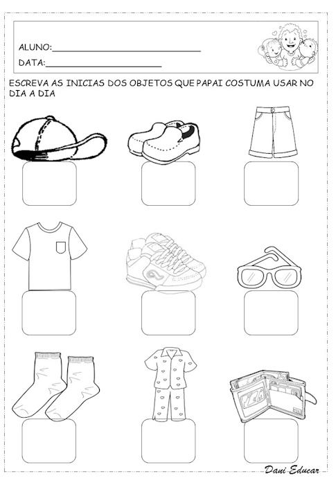 Atividades para 1º ano dia dos pais