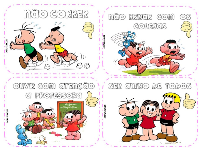 Combinados Turma da Mônica Ed Infantil