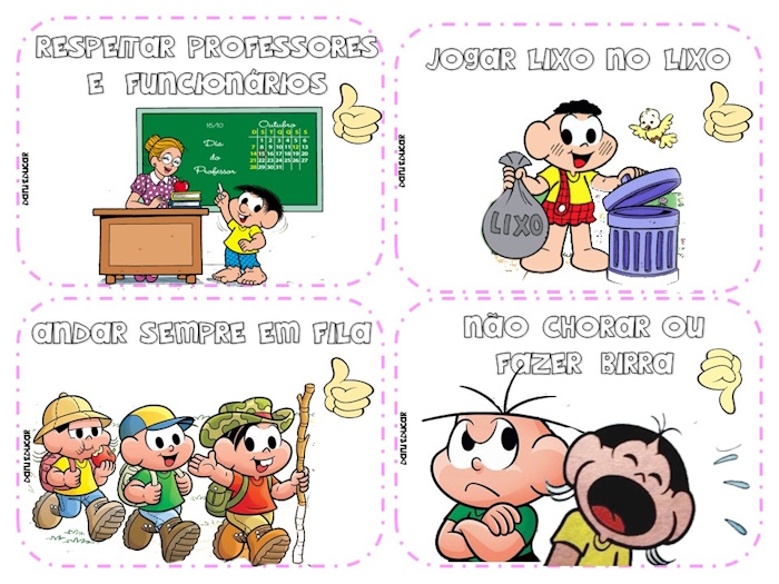 Combinados Turma da Mônica Ed Infantil