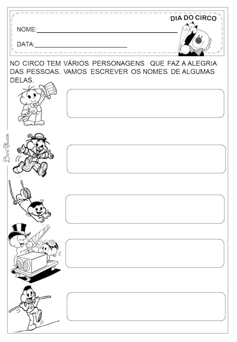 ATIVIDADES 1º ano DIA DO CIRCO