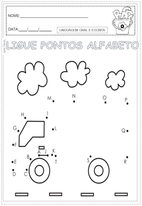 Ligue pontos alfabeto
