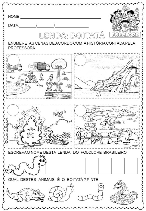 Atividades lenda boitatá