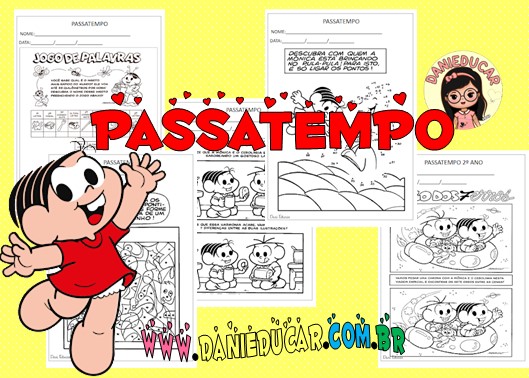 Atividades de passatempo para imprimir - Dani Educar