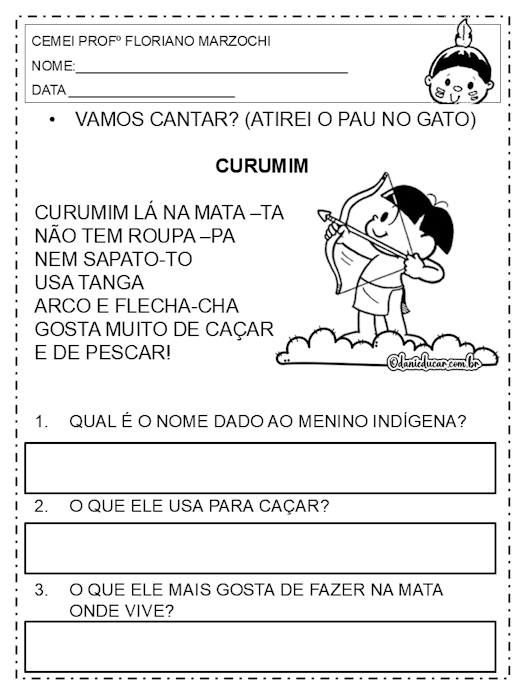 Atividades 1 ano ensino fundamental