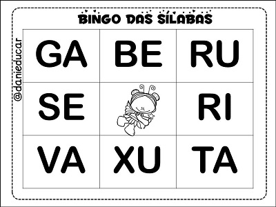 bingo das sílabas