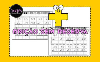 Cálculos de adição sem reserva