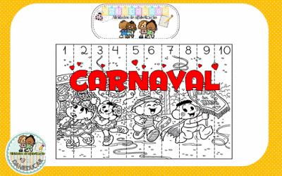 Atividade de carnaval - matemática - Dani Educar