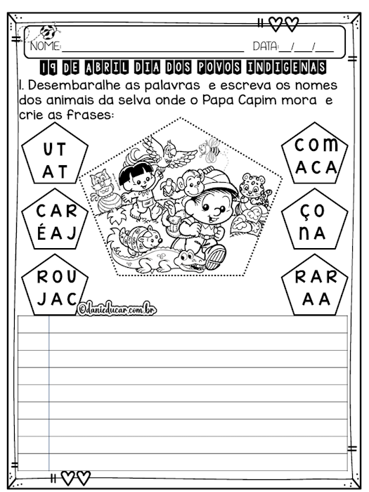 Atividades dia dos povos indigenas 2