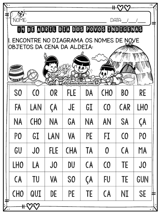 Atividades dia dos povos indigenas 2