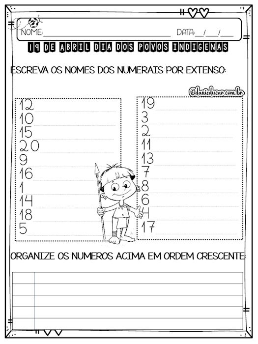 Atividades educativas povos indígenas