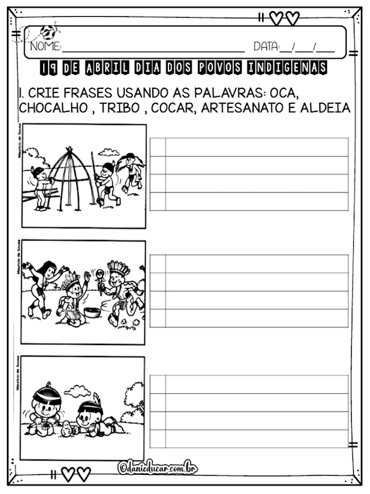 Atividades educativas povos indígenas