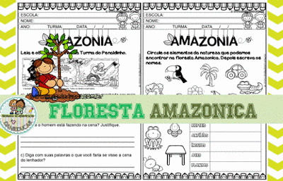 Atividades sobre Amazônia para imprimir - Dani Educar
