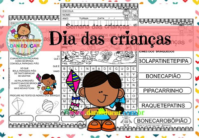 Atividades de alfabetização dia das crianças